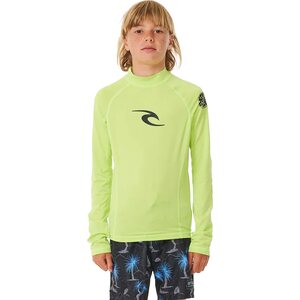 Rip Curl Brand Wave UPF Long Sleeve Kids 1-8y, Lime, 1-2