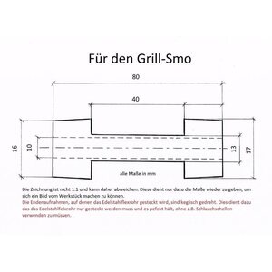 Smo-King Grill adapter, 16mm Grill-Smo