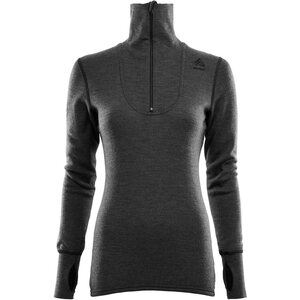 Aclima DoubleWool Polo w/Zip Womens, Marengo / Jet Black, S