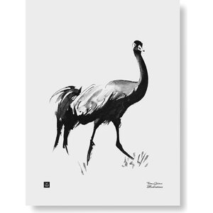 Teemu Järvi Paper Poster Small, 30 x 40 cm, Сив жерав