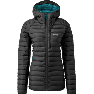 Rab Microlight Alpine Long Jacket Womens, Black, XS (UK 8)
