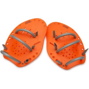Zoggs Matrix Hand Paddles, Orange/Grey, Medium