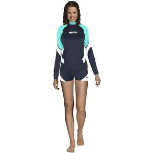 Mares Rash Guard Loose L/S She Dives, Aqua, XS