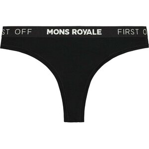 Mons Royale Merino Thong Womens, Black, XS