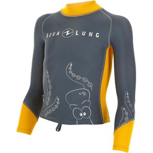 AquaLung Rashguard Kid, Orange / Grey, 2y