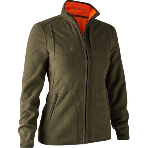 Deerhunter Pam Bonded Fleece Jacket Reversible Womens, Orange, 46