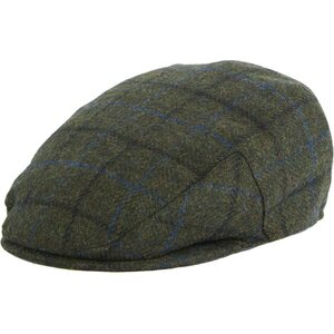 Barbour Crieff Cap, Fine Green Overcheck, 56cm (6 7/8)