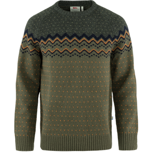 Fjällräven Övik Knit Sweater Mens, Laurel Green/Deep Forest (625-662), XL