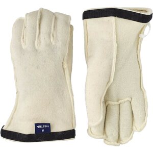 Hestra Heli Ski Wool Liner - 5 finger, Offwhite, 6