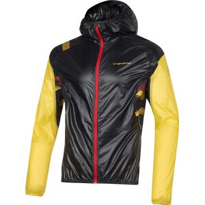 La Sportiva Blizzard Windbraker Jacket Mens, Black / Yellow, XL