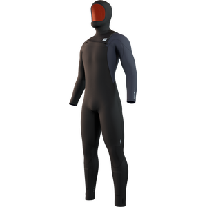 Mystic Marshall Hooded Fullsuit 5/3mm Fzip, Black, M