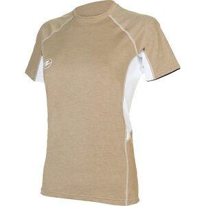 AquaLung Rashguard Loose Fit SS Womens, White / Beige, XS