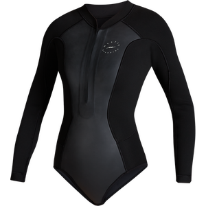 Mystic Sway Longarm Super Shorty 2/2mm Fzip Womens, Black, M/10