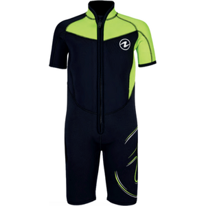 AquaLung Wave Junior Shorty 4 mm, Black / Fluo Yellow, 12 Years