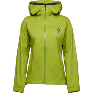 Black Diamond StormLine Stretch Rain Shell Womens, Aloe, XS