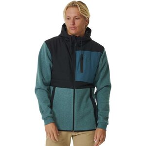 Rip Curl Anti Series Heatseeker Zip Through Mens, Blue Green, M