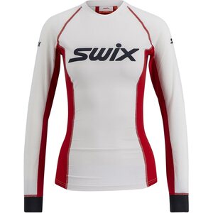 Swix Triac Dry Breathe Long Sleeve Womens, Bright White / Swix Red, S