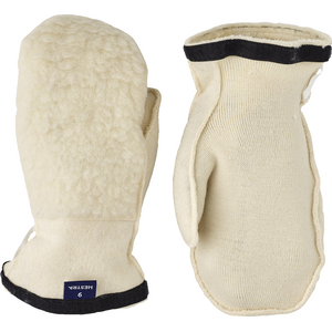 Hestra Heli Ski Wool Liner - Mitt, Offwhite, 6