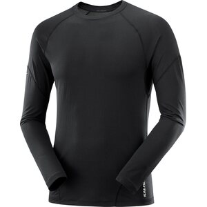 Salomon Cross Run LS Tee Mens, Deep Black, S