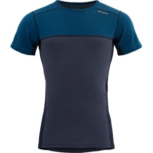Devold Lauparen Merino 190 T-Shirt Mens, Flood / Night / Ink, S