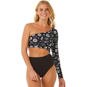 Rip Curl Holiday One Shoulder Surfsuit, Black, S