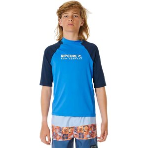 Rip Curl Shock UPF Short Sleeve Kids 8-16y, Blue Gum, 8