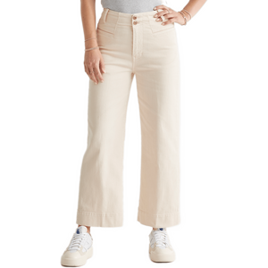Duer LuxTwill High Rise Trouser Womens, Ecru, 27", 28"