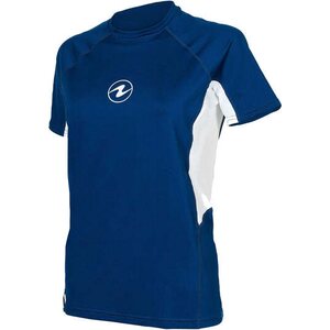 AquaLung Rashguard Loose Fit SS Womens, Navy / White, M