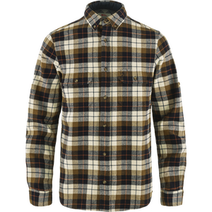 Fjällräven Singi Heavy Flannel Shirt Mens, Chalk White / Dark Navy (113-555), M