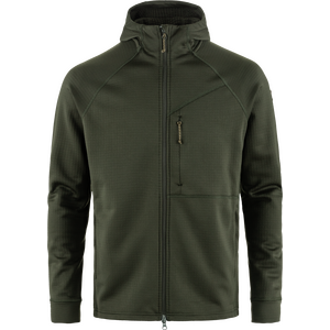 Fjällräven Abisko Grid Fleece Hoodie Mens, Deep Forest (662), XXL