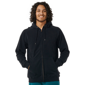 Rip Curl Searchers Zip Thru Hood Mens, Black, L