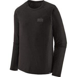 Patagonia Long-Sleeved Cap Cool Trail Graphic Shirt Mens, Strata Stencil: Black, XL