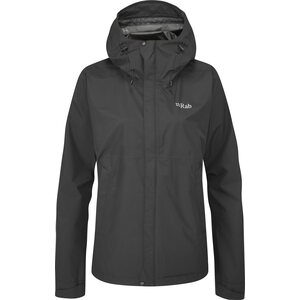 Rab Downpour Eco Waterproof Jacket Womens, Black, S (UK 10)