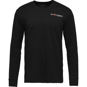 Black Diamond Heritage Wordmark LS Tee Men, Black, S