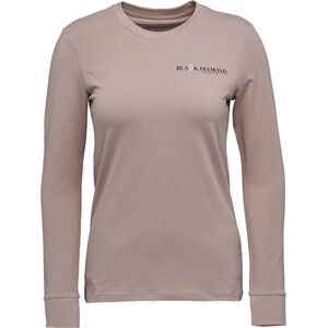 Black Diamond Heritage Wordmark LS Tee Womens, Pale Mauve, S