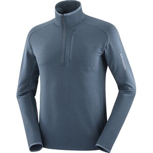 Salomon Essential Lightwarm Half-Zip Mens, Midnight Navy, XL