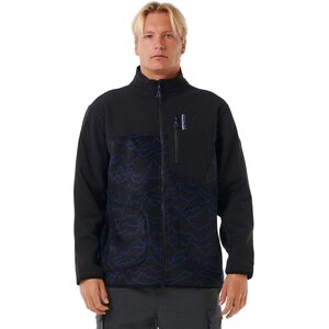 Rip Curl Anti Series Search Zip Crew Mens, Black / Berry, M