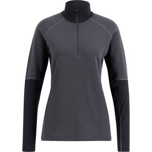 Lundhags Prime Merino Half Zip Womens, Charcoal / Black, S