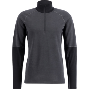 Lundhags Prime Merino Half Zip Mens, Charcoal / Black, L