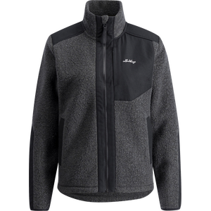Lundhags Saruk Wool Pile Mid Full Zip Womens, Charcoal (11000), S