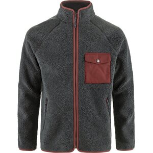 Fjällräven Vardag Pile Fleece Mens, Dark Grey / Maroon (030-352), S