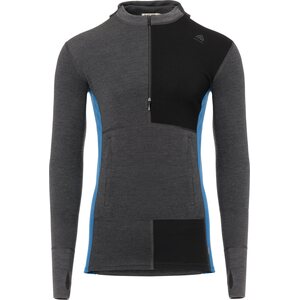 Aclima WarmWool Hoodsweater w/Zip Mens, Marengo / Jet Black / Corsair, M