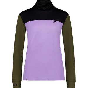 Mons Royale Yotei BF High Neck Womens, Lupin / Dark Olive / Black, L