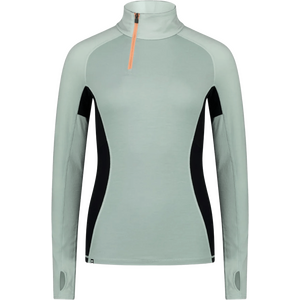 Mons Royale Olympus Half Zip Womens, Glacier / Dew / Black, L