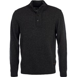 Barbour Essential Patch Half Zip Mens, Charcoal, S