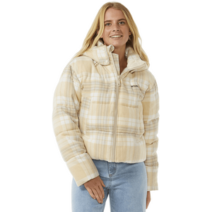 Rip Curl Anti-Series Surf Check Puffer Womens, Natural, L