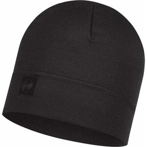 Buff Merino Heavyweight Beanie, Solid Black