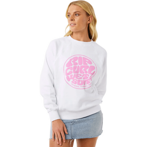 Rip Curl SG Graphic Fleece Crew Womens, White, M