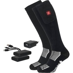 Woodline Husavik Heat Socks, Black, S/M (36-39)