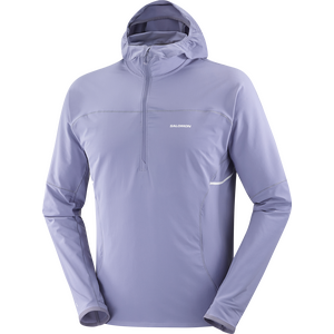 Salomon Sense Aero Hybrid Half Zip Hood Jacket Mens, Blue Granite, L
